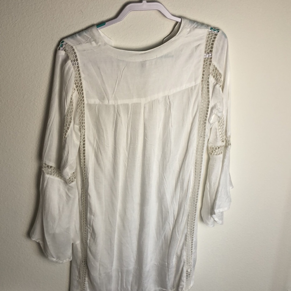 Raviya Long Flowy High Low Blouse Size M - Picture 6 of 8